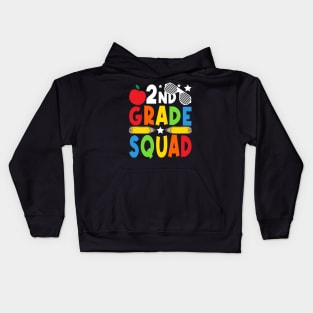 2nd Grade Squad Teachers Boys Girls Funny Back To School Kids Hoodie